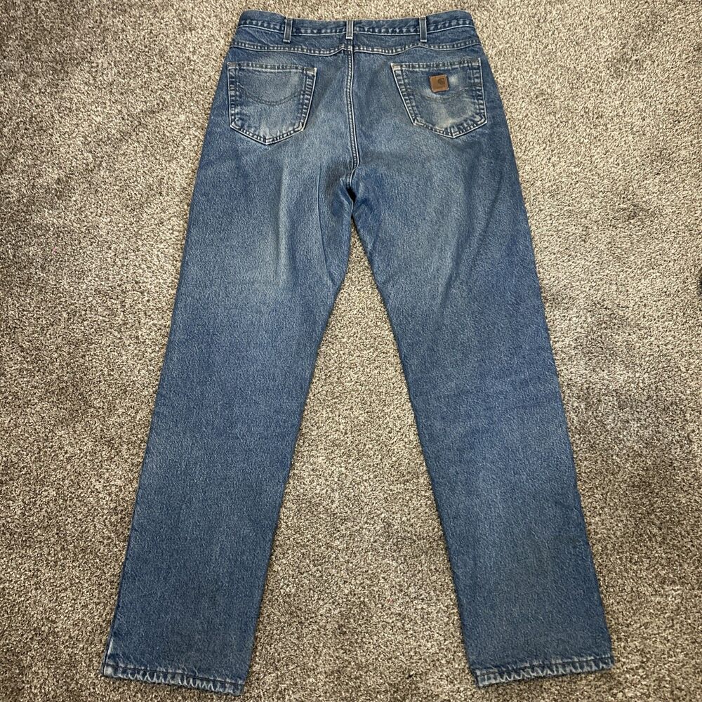 Carhartt B155 DST Relaxed Fit Fleece Lined Insulated Denim Mens 38x36 Workwear